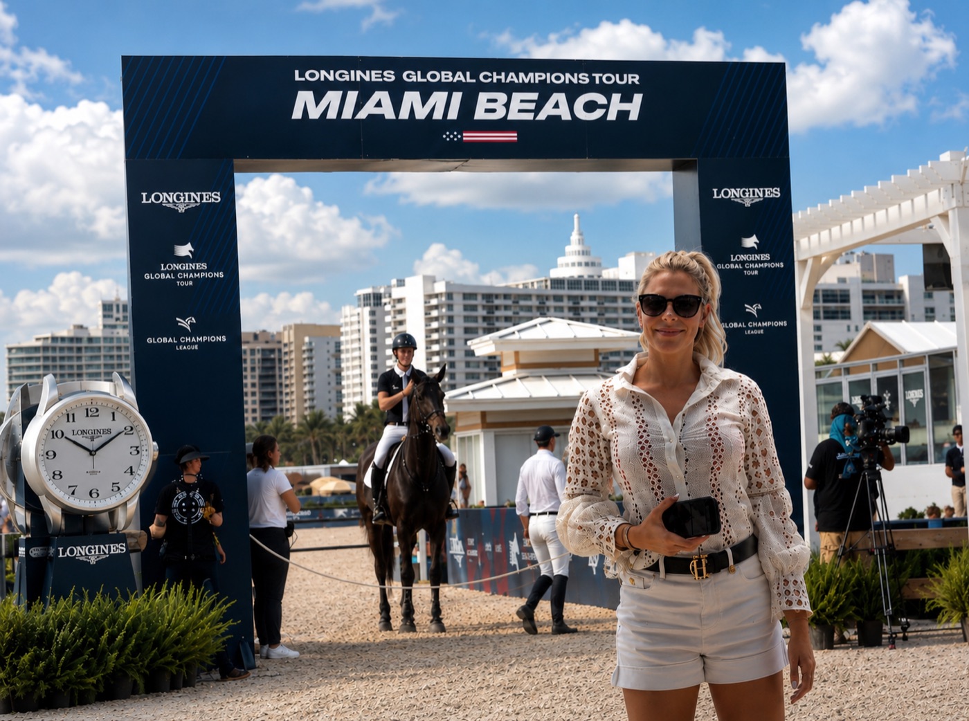 Harriet Smith, founder of Horses Smith, at the Longines Global Champions Tour in Miami Beach